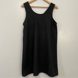 Cynthia Ashby Black Linen Tank Dress Size S